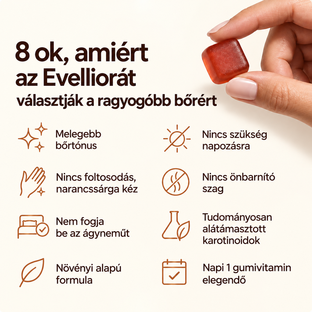 AVELÝ™ Sun Glow Gummies – Görögdinnye ízű szépségvitamin, 60 db
