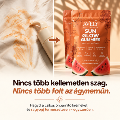 AVELÝ™ Sun Glow Gummies – Görögdinnye ízű szépségvitamin, 60 db